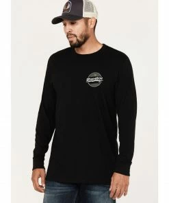 Moonshine Spirit Men's Round Logo Graphic Long Sleeve T-Shirt