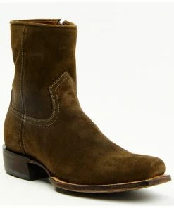 Moonshine Spirit Men's Pancho 8" Western Boot - Square Toe Dark Brown