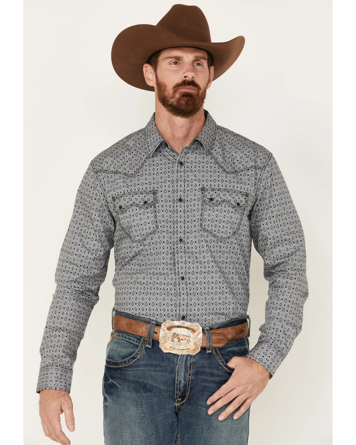 Moonshine Spirit Men's Yukatan Southwestern Print Long Sleeve Snap Western Shirt Black 5 Moonshine Spirit Men's Yukatan Southwestern Print Long Sleeve Snap Western Shirt Black - Image 5