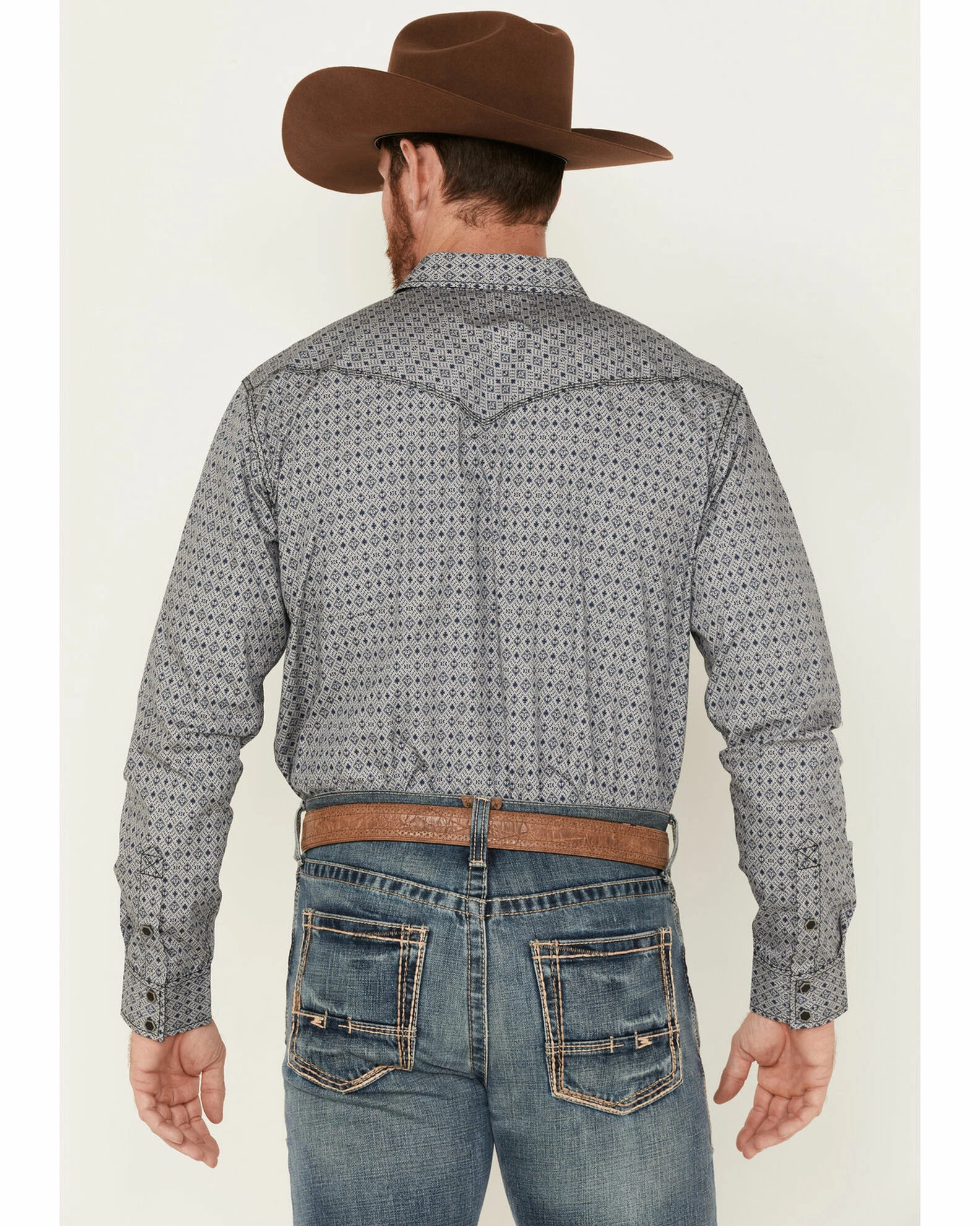 Moonshine Spirit Men's Yukatan Southwestern Print Long Sleeve Snap Western Shirt Black 4 Moonshine Spirit Men's Yukatan Southwestern Print Long Sleeve Snap Western Shirt Black - Image 4