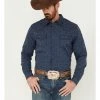 Moonshine Spirit Men's Show Stopper Floral Print Long Sleeve Western Snap Shirt Teal