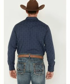 Moonshine Spirit Men's Show Stopper Floral Print Long Sleeve Western Snap Shirt Teal -Moonshine Spirit Shop 2000380514 442 P4